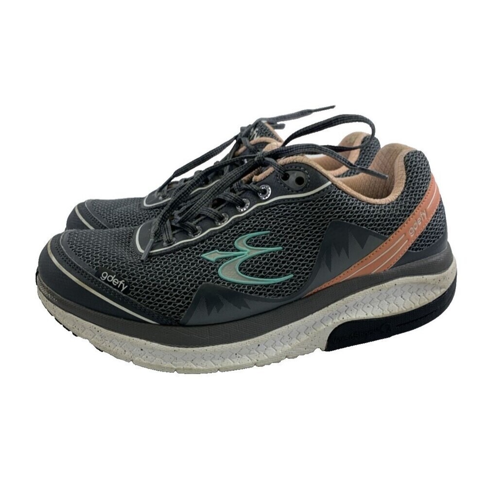 Gravity Defyer Mighty Walk‎ Sneaker Gray TB9024FGP Orthopedic Lace Up Womens 9